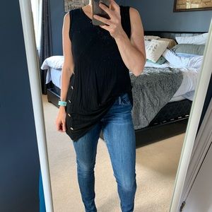 A-Line Tank with button details